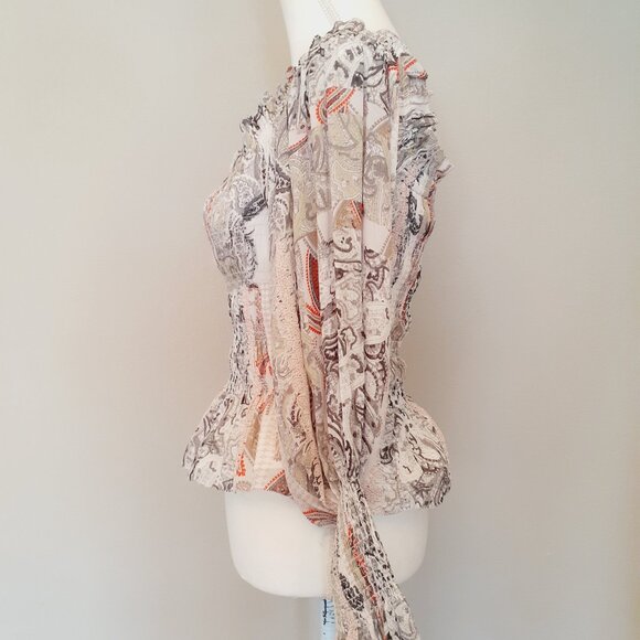 All Saint Lara Makutu Smocke Blouse - Picture 6 of 16